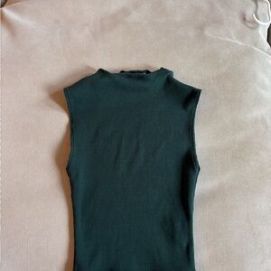 Zara Dark Green Sleeveless Tank Top